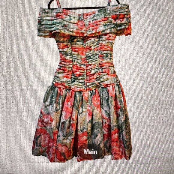 Victor Costa Women designer Dress SZ 12 Padded Wire Fit & Flare Over Shoulders - Picture 3 of 7